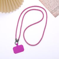 Simple Style Colorful Solid Color Nylon Metal Plating Mobile Phone Chain sku image 7