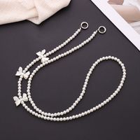 Simple Style Bow Knot Imitation Pearl Beaded Chain Mobile Phone Chain main image 5
