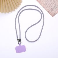 Simple Style Colorful Solid Color Nylon Metal Plating Mobile Phone Chain sku image 9