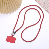 Simple Style Colorful Solid Color Nylon Metal Plating Mobile Phone Chain sku image 10