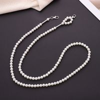 Simple Style Bow Knot Imitation Pearl Beaded Chain Mobile Phone Chain sku image 3