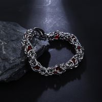 Hip-Hop Vintage Style Simple Style Circle 304 Stainless Steel Agate Wholesale Bracelets Necklace main image 4