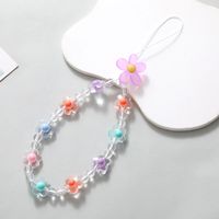 IG Style Sweet Flower Arylic Beaded Mobile Phone Chain sku image 2