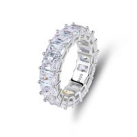 Sterling Silber Einfacher Stil Klassischer Stil Geometrisch Inlay Zirkon Ringe main image 6