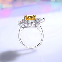 Sterling Silver Simple Style Classic Style Water Droplets Inlay High Carbon Diamond Rings main image 4