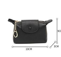 Women's Solid Color Leather Zipper Coin Purses main image 2
