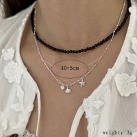Sterling Silver Simple Style Classic Style Color Block Inlay Zircon Pendant Necklace sku image 3