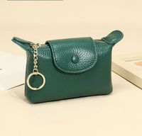Women's Solid Color Leather Zipper Coin Purses sku image 1