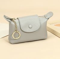 Women's Solid Color Leather Zipper Coin Purses sku image 2