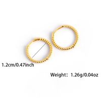 1 Pair Casual Hip-Hop Circle Round Plating Sterling Silver White Gold Plated Gold Plated Earrings main image 6