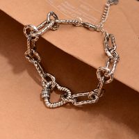 Copper Hip-Hop Heart Shape Bracelets sku image 1