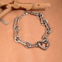 Copper Hip-Hop Heart Shape Bracelets main image 4