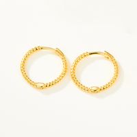 1 Pair Casual Hip-Hop Circle Round Plating Sterling Silver White Gold Plated Gold Plated Earrings sku image 3