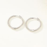 1 Pair Casual Hip-Hop Circle Round Plating Sterling Silver White Gold Plated Gold Plated Earrings sku image 4