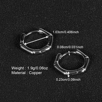 1 Pair Simple Style Classic Style Solid Color Polishing Plating Copper White Gold Plated Earrings main image 5