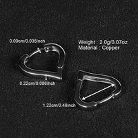 1 Pair Simple Style Classic Style Solid Color Polishing Plating Copper White Gold Plated Earrings main image 6