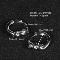 1 Pair Simple Style Classic Style Solid Color Polishing Plating Copper White Gold Plated Earrings main image 7