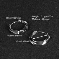 1 Pair Simple Style Classic Style Solid Color Polishing Plating Copper White Gold Plated Earrings main image 8