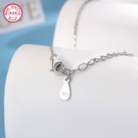 Solid Color Heart Shape Sterling Silver White Gold Plated Women's Bracelets Necklace Jewelry Set main image 4