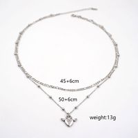 Titanium Steel Casual Modern Style Simple Style Handmade Angel Wings Layered Necklaces main image 2