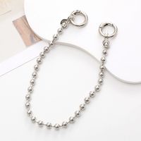 Simple Style Heart Shape Flower Necklace Metal Enamel Plating Chain Mobile Phone Chain main image 3