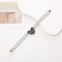 Simple Style Heart Shape Flower Necklace Metal Enamel Plating Chain Mobile Phone Chain sku image 1