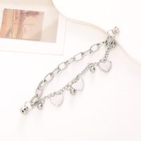 Simple Style Heart Shape Flower Necklace Metal Enamel Plating Chain Mobile Phone Chain sku image 11