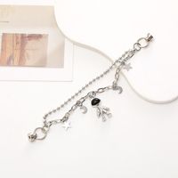 Simple Style Heart Shape Flower Necklace Metal Enamel Plating Chain Mobile Phone Chain sku image 12