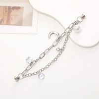 Simple Style Heart Shape Flower Necklace Metal Enamel Plating Chain Mobile Phone Chain sku image 9