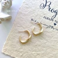 1 Pair Simple Style Irregular Plating Copper 18K Gold Plated Ear Studs main image 3