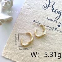 1 Pair Simple Style Irregular Plating Copper 18K Gold Plated Ear Studs sku image 3