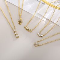 Stainless Steel 18K Gold Plated Simple Style Inlay Butterfly Zircon Pendant Necklace main image 2