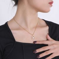 Stainless Steel 18K Gold Plated Simple Style Inlay Butterfly Zircon Pendant Necklace main image 5