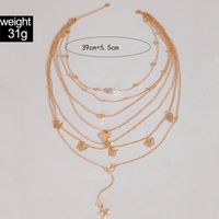 Elegant Heart Shape Butterfly Alloy Layered Women's Layered Necklaces main image 2