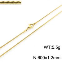 Acero Inoxidable Chapados en oro de 18k Básico Enchapado Cruzar Collar Colgante sku image 3