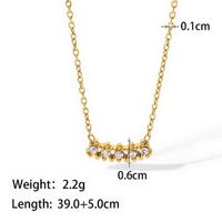 Stainless Steel 18K Gold Plated Simple Style Inlay Butterfly Zircon Pendant Necklace sku image 5