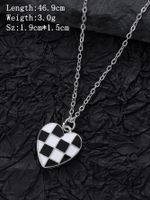 Alloy Resin Cute Heart Shape Inlay Resin Pendant Necklace main image 2