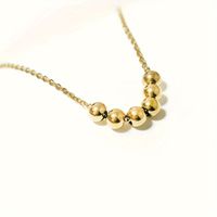 Stainless Steel 16K Gold Plated Retro Streetwear Solid Color Necklace sku image 2