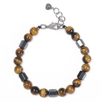 Stainless Steel Natural Stone Elegant Vacation Gem Beaded Bracelets sku image 1