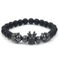 Punk Symbole Le Cuivre Incruster Strass Zircon Hommes Bracelets main image 3