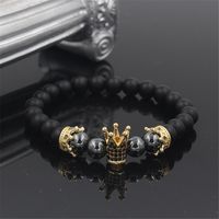 Punk Symbole Le Cuivre Incruster Strass Zircon Hommes Bracelets main image 4