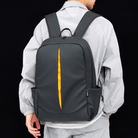 Unisex Solid Color Nylon Sewing Thread Zipper Fashion Backpack School Backpack main image 2