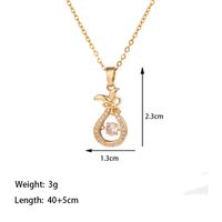 304 Stainless Steel 18K Gold Plated Casual Simple Style Polishing Inlay Sector Heart Shape Artificial Rhinestones Pendant Necklace sku image 6