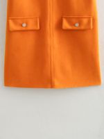 Women's Regular Dress British Style Round Neck Printing Pocket Short Sleeve Solid Color Midi Dress Daily Date main image 2