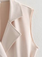 Women's Elegant Solid Color Belt Tie Trench Coat main image 4