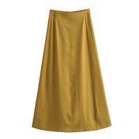 Daily Women's Vintage Style Solid Color Polyester Pocket Skirt Sets Skirt Sets main image 5