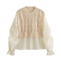 Women's Knitwear Long Sleeve Sweaters & Cardigans Pleated Elegant Solid Color main image 1