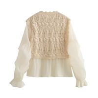 Women's Knitwear Long Sleeve Sweaters & Cardigans Pleated Elegant Solid Color main image 5