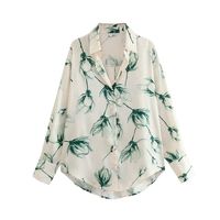 Women's Blouse Long Sleeve Blouses Button Streetwear Flower main image 3