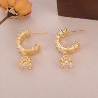 1 Pair Simple Style Classic Style Irregular Water Droplets Inlay Alloy Copper Pearl Ear Studs main image 8
